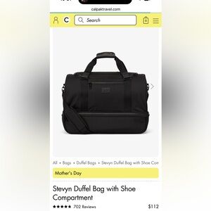 Calpak Stevyn Duffel Bag NWOT